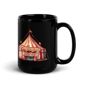Funhouse Survivor Black Mug
